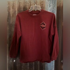 Ariat Burgundy Long Sleeve Tee